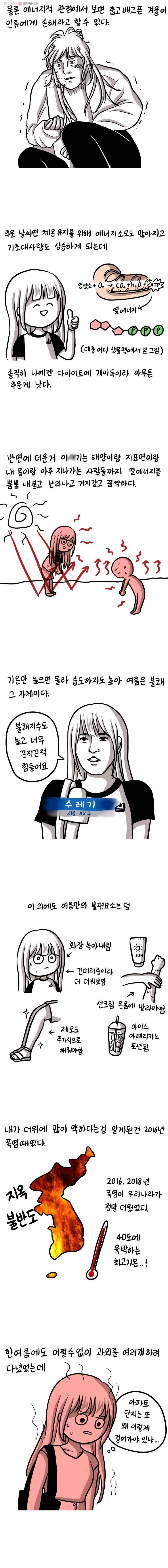 쓰레기 머학생 49화 여름이 싫은 만화 2