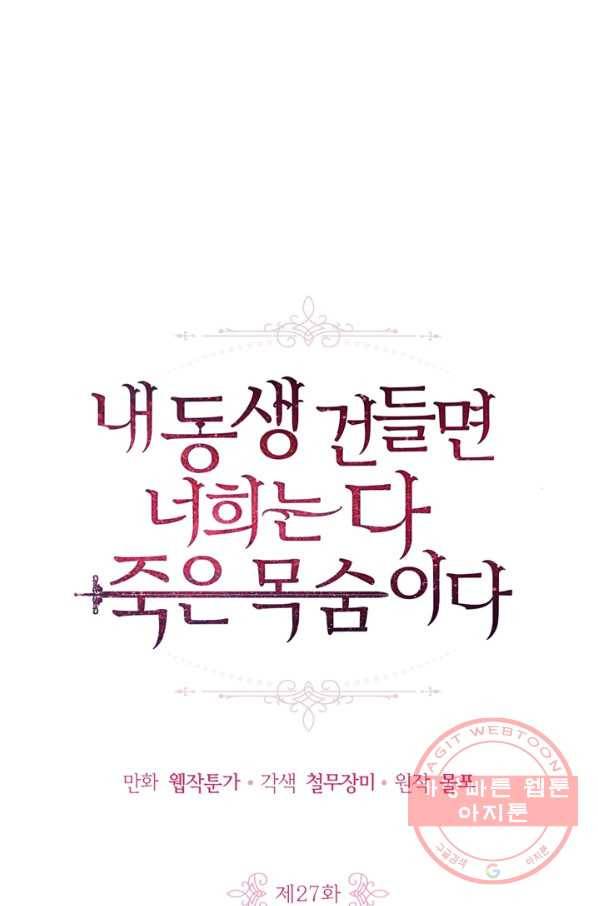 내 동생 건들면 너희는 다 죽은 목숨이다 27화 1