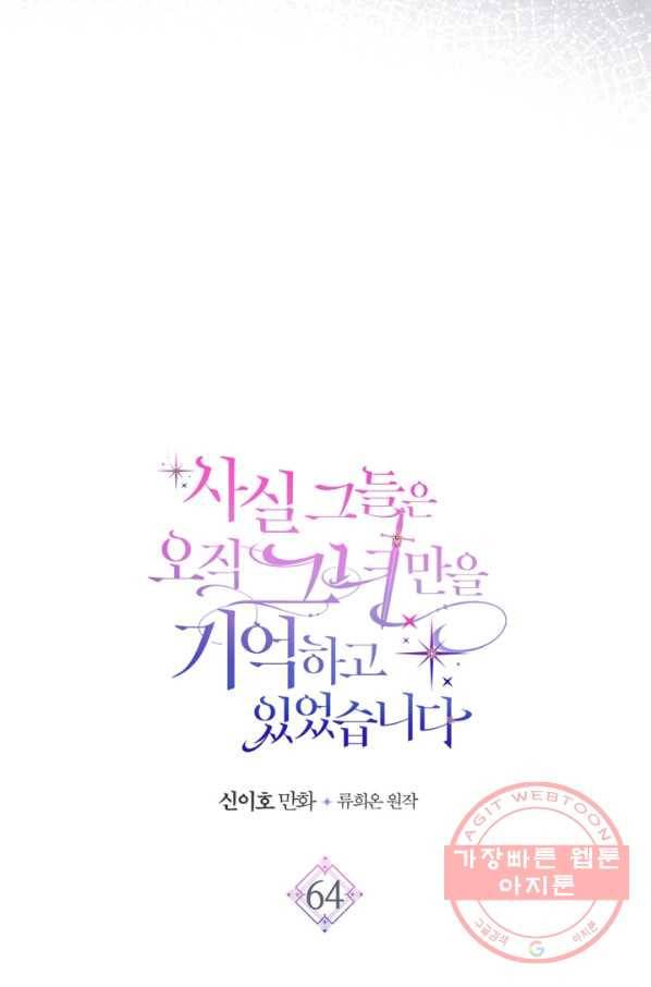 사실, 그들은 오직 그녀만을 기억하고 있었습니다 64화 6