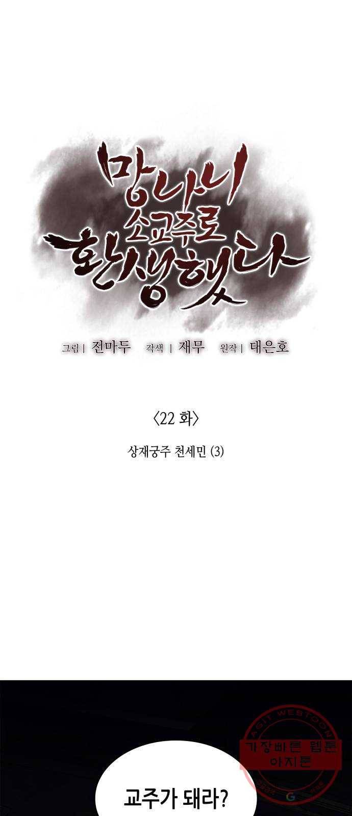 망나니 소교주로 환생했다 22화. 상재궁주 천세민(3) 1