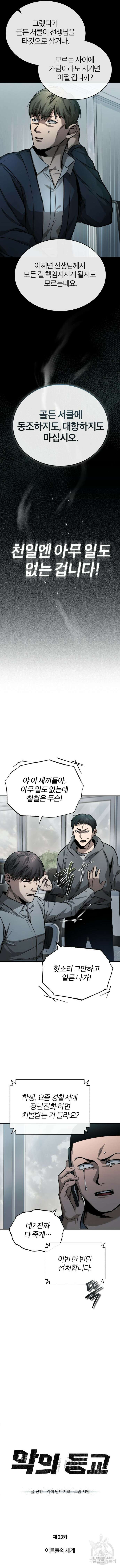 악의 등교 23화 5