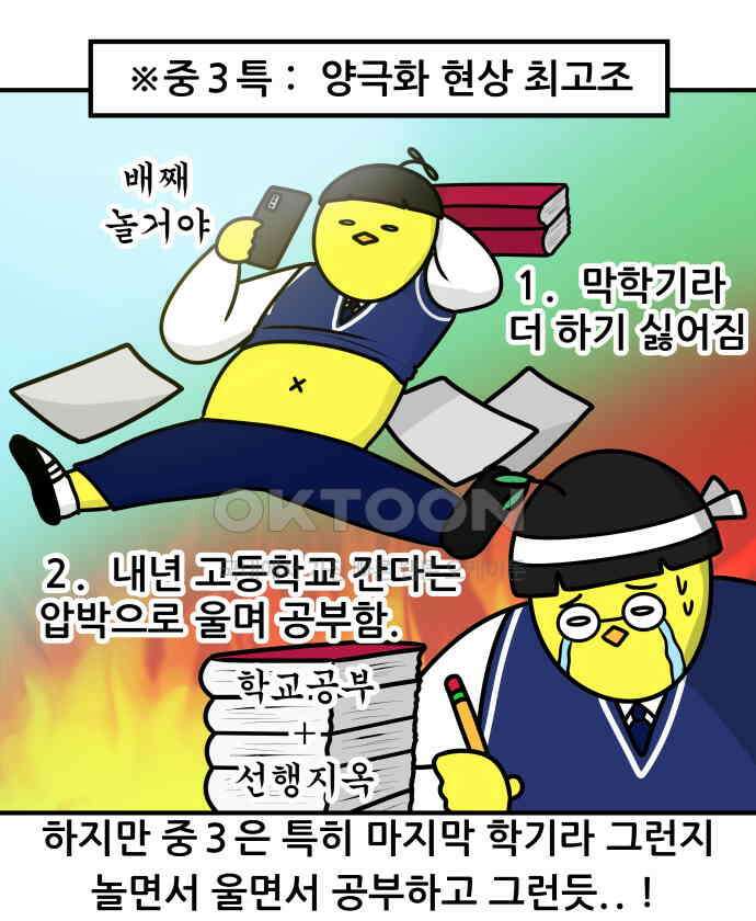 K학원 생존기 53화 - 2학기 중간고사를 대하는 자세(중학생ver) 19