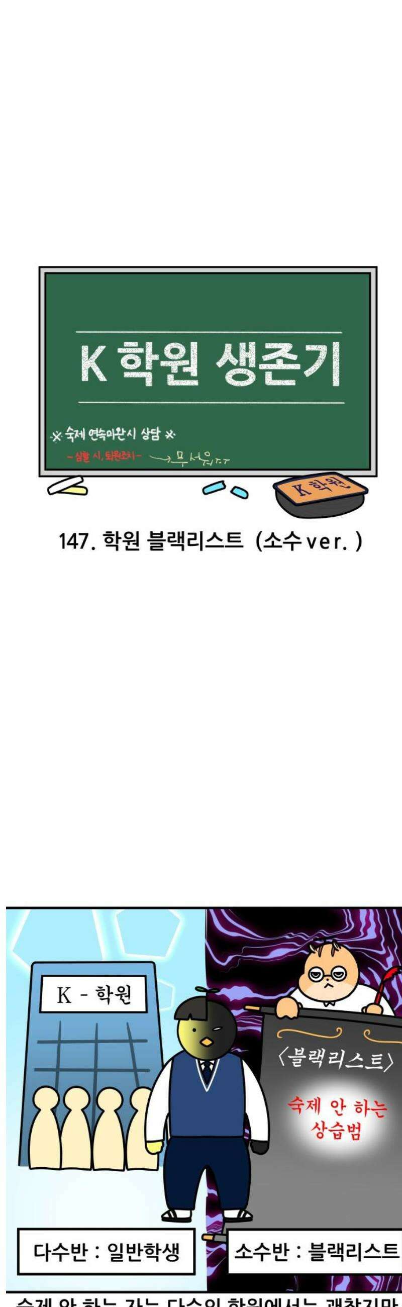 K학원 생존기 147화 - 학원 블랙리스트 (소수반ver) 3