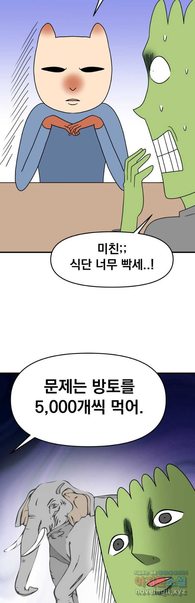 웹툰 작가가 리뷰어로 빙의한 건에 대해 53화 밥만 먹고 레벨업 7